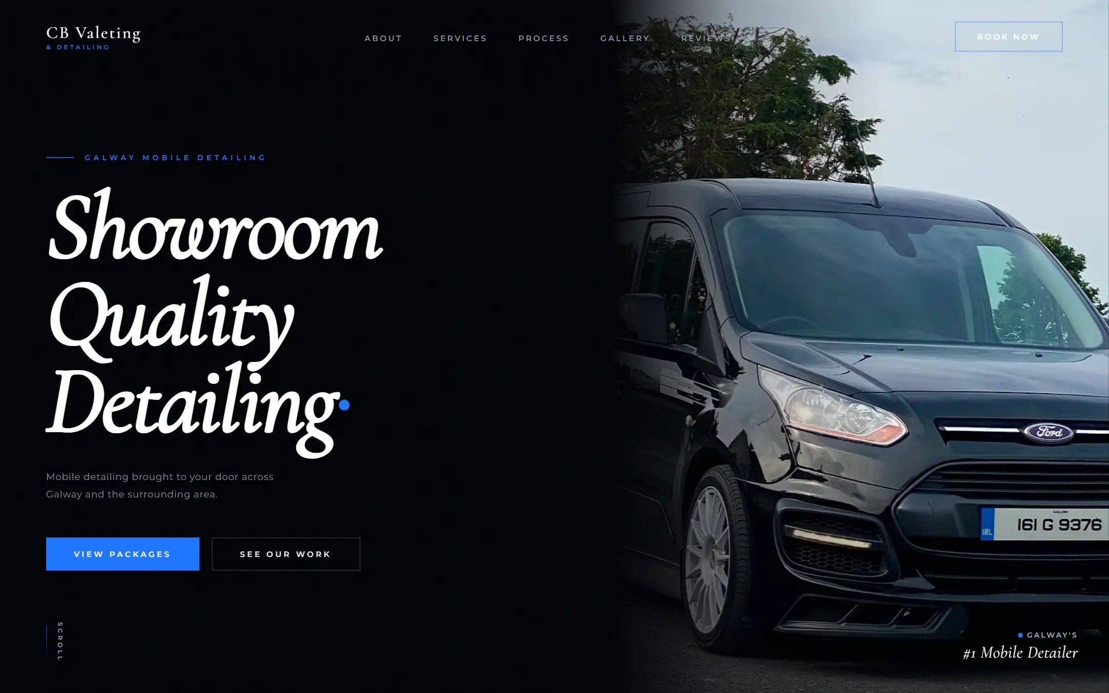 The CB Valeting & Detailing website, built by Hyrozen