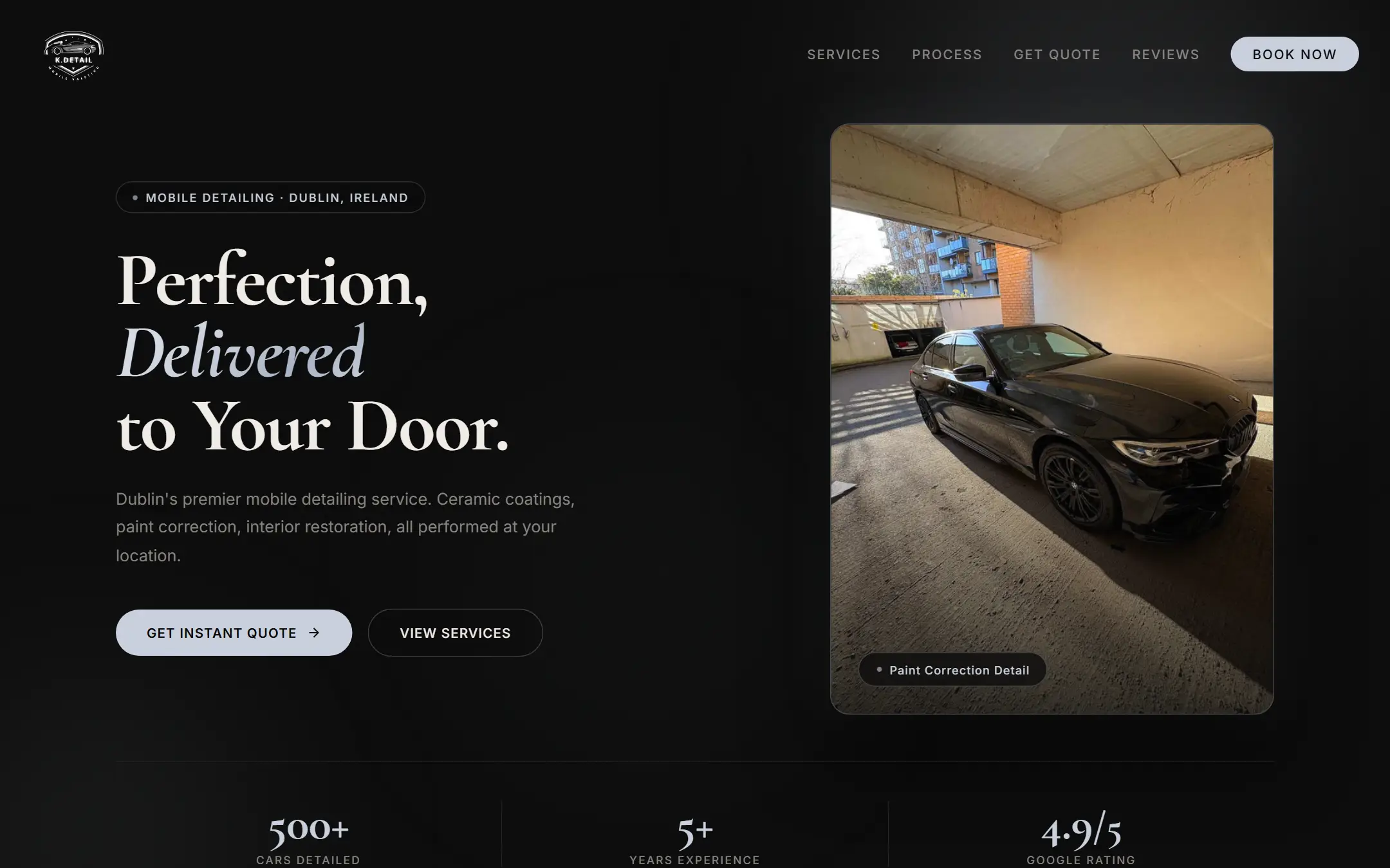 The K.Detail website, built by Hyrozen